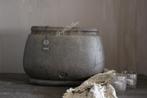 Brynxz ovale stenen pot Brown luxury 40 x 20 x 29 cm, Ophalen of Verzenden, Nieuw