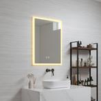 [pro.tec] Spiegel Scafa met LED verlichting 60x45x3 cm wit, Huis en Inrichting, Woonaccessoires | Spiegels, Verzenden, Nieuw