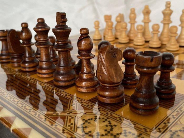 Schaakspel - Oud, met de hand vervaardigd uit, Antiek en Kunst, Curiosa en Brocante