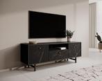 TV-Meubel marmer zwart 150x41x54 met lade, Huis en Inrichting, Kasten | Televisiemeubels, Nieuw, 150 tot 200 cm, Overige materialen