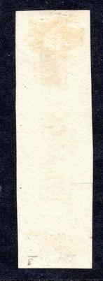 Nederland 1852 - Koning Willem III in verticale strip van 3, Gestempeld