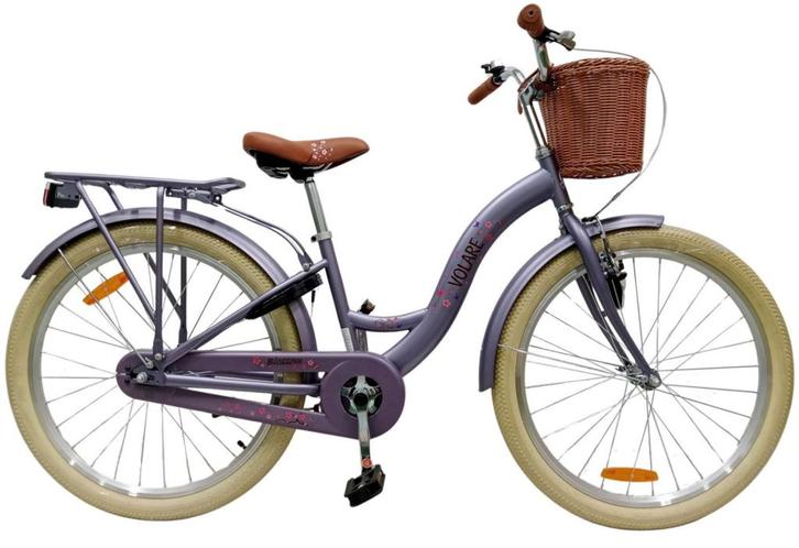 Volare Blossom Kinderfiets - Meisjes - 24 inch - Paars, Fietsen en Brommers, Fietsen | Kinderfietsjes, 20 inch of meer, Nieuw