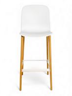 Steelcase Cavatina barkruk, 4-poot, eiken-wit, Huis en Inrichting, Ophalen of Verzenden, Gebruikt, Wit