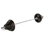 Tunturi Olympische Halterset l Tri - Grip Barbell Set 100 kg, Sport en Fitness, Verzenden, Nieuw, Halterset