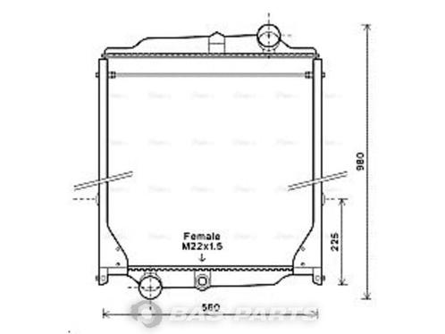 Radiator AVA Cooling 3183982, Auto-onderdelen, Vrachtwagen-onderdelen, Nieuw, Overige merken, Motor en Toebehoren, Ophalen