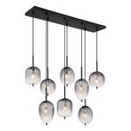 Hanglamp ATTILA 102.5 cm 8-lichts Zwart, Smoked, Huis en Inrichting, Lampen | Hanglampen, Ophalen of Verzenden, Nieuw, Metaal