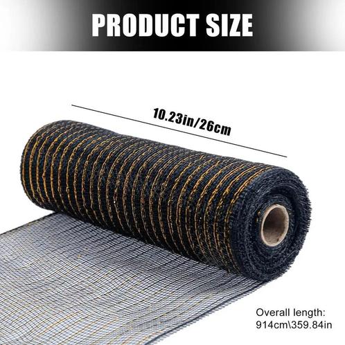 Decomesh deco mesh metalic voor kransen en inpakken zwart, Hobby en Vrije tijd, Knutselen, Nieuw, Ophalen of Verzenden
