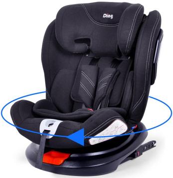 Ding Zeno 360° SPS Zwart Autostoel 0-36kg CS008