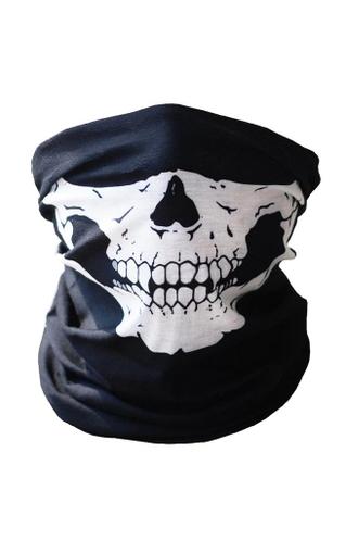 haalbaar Klagen ik ben ziek ≥ Skull colsjaal zwart wit col sjaal mondkapje masker doodskop —  Carnavalskleding en Feestkleding — Marktplaats