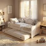 Peuterbed Wit Grijs | Met Hekje | Beste Prijs, Nieuw, 70 tot 85 cm, Ophalen of Verzenden, Matras