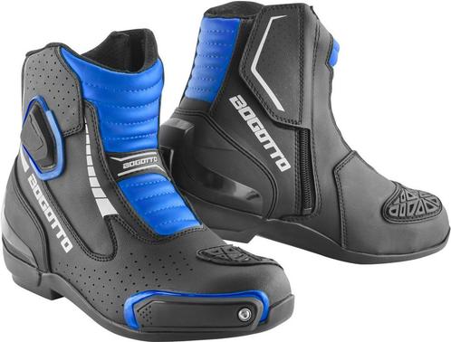 Bogotto Cartagena Geperforeerde Motorlaarzen Zwart Blauw, Motoren, Kleding | Motorkleding, Heren, Nieuw met kaartje, Laarzen, Verzenden