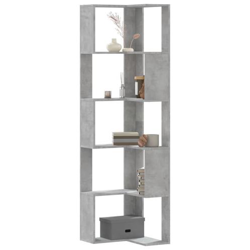 vidaXL Boekenkast 5-laags hoek 50x50x179 cm bewerkt hout, Huis en Inrichting, Kasten | Boekenkasten, 50 tot 75 cm, Nieuw, Overige houtsoorten