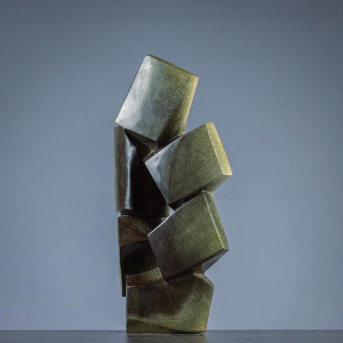P. Chewa - Stacked faces, Antiek en Kunst, Kunst | Beelden en Houtsnijwerken, Ophalen of Verzenden