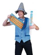 Oktoberfest Gilet Blauw/Wit geblokt, Ophalen of Verzenden, Nieuw