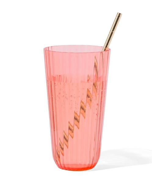 HEMA Glas 15cm kunststof koraal 6=40% / 4=20% / 2=10%, Huis en Inrichting, Keuken | Servies, Nieuw, Verzenden