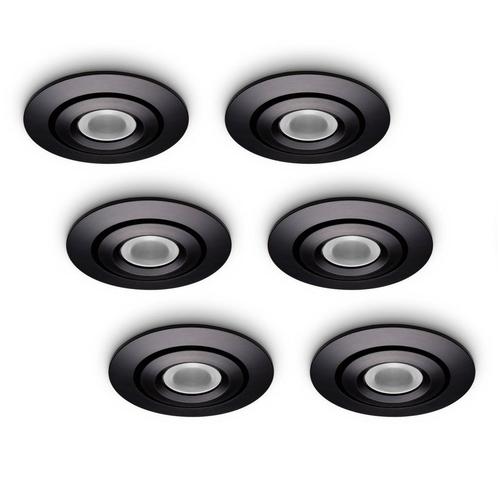 Ledisons LED-inbouwspot Piccolo 1W set 6 stuks zwart, Huis en Inrichting, Lampen | Spots