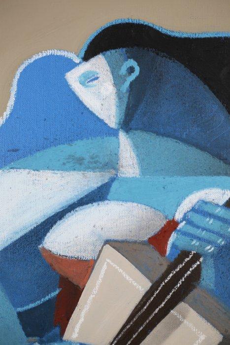 Jone Hopper - La joueuse de guitare, Antiek en Kunst, Kunst | Schilderijen | Modern