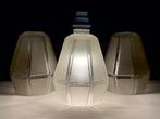 Drie persglazen Art Deco lampenkappen - Lamp - Abstract