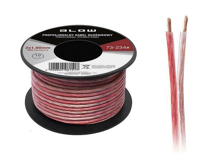 Luidsprekerkabel OFC 2 x 1.00 mm zwart/rood op rol 10 meter, Audio, Tv en Foto, Audiokabels en Televisiekabels, 10 meter of meer