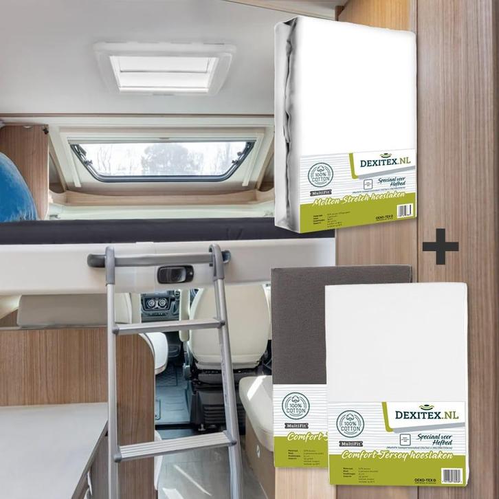 Textielpakket Hefbed 1 Molton + 2 Jersey hoeslakens - 1, Huis en Inrichting, Slaapkamer | Beddengoed, Wit, Nieuw, Eenpersoons