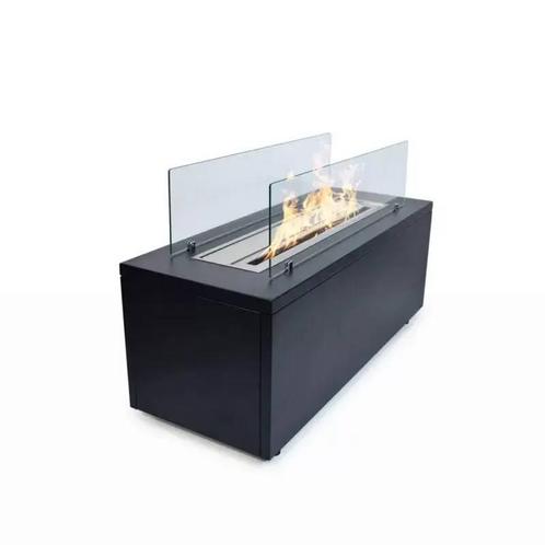 Bio-ethanol roomdivider Gio zwart losstaande sfeerhaard, Huis en Inrichting, Kachels, Bio-ethanolhaard, Overige brandstoffen, Nieuw
