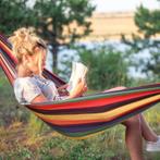 TRUUSK Hangmat Outdoor Katoen Met Draagtas Draagvermogen Tot, Tuin en Terras, Hangmatten, Verzenden, Nieuw
