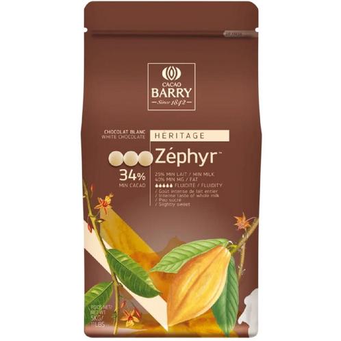 Callebaut Chocolade Callets Wit Zephyr (34%) 5kg, Hobby en Vrije tijd, Taarten en Cupcakes maken, Nieuw, Verzenden