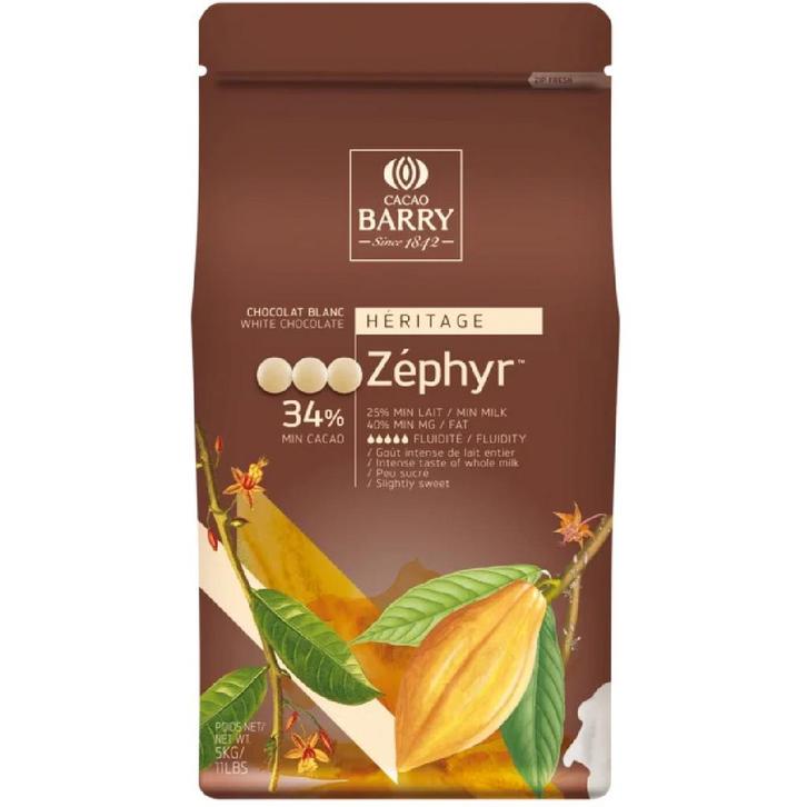 Callebaut Chocolade Callets Wit Zephyr (34%) 5kg, Hobby en Vrije tijd, Taarten en Cupcakes maken, Nieuw, Verzenden