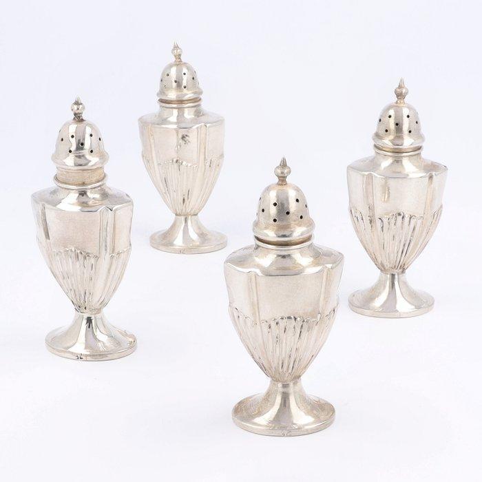 Zout- en pepervaatjes (4) - .925 zilver, Antiek en Kunst, Antiek | Goud en Zilver