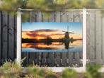 NR 1210: Tuinposter molen aan water zonsondergang 90x180cm, Nieuw