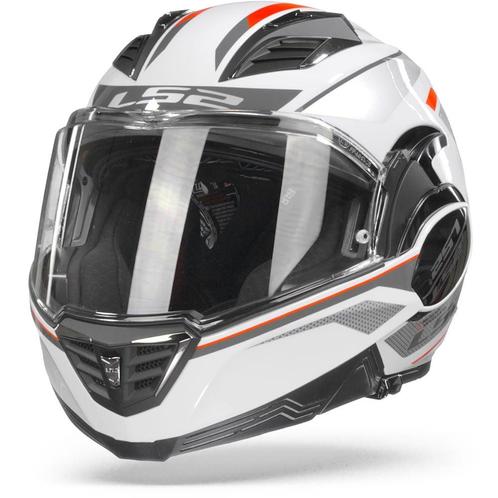 LS2 FF900 Valiant II Hub Glans Wit Zilver Systeemhelm, Motoren, Kleding | Motorhelmen, Systeemhelm, Heren, XS, Nieuw met kaartje
