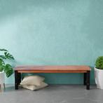 Tuinbank Romo Zwart/Bruin 150cm, Tuin en Terras, Verzenden, Nieuw, Hout