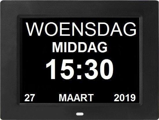Dementieklok Digitale klok Kalenderklok Seniorenklok Klok me, Verzamelen, Overige Verzamelen, Verzenden