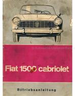 1964 FIAT 1500 CABRIOLET INSTRUCTIEBOEKJE DUITS