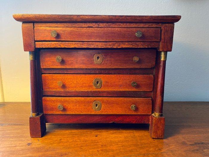 Ladekast - Eik, Mahonie - Miniatuur - Commode de Maîtrise, Antiek en Kunst, Antiek | Overige Antiek