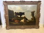 Europese school (XIX) - Landschap met koeien, Antiek en Kunst, Kunst | Schilderijen | Klassiek