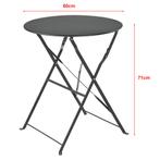 Bistroset Caprile metaal tuintafel met 2 tuinstoelen donkerg, Tuin en Terras, Verzenden, Nieuw