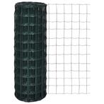 vidaXL Euro hek 10x1,2 m staal groen, Verzenden, Nieuw, IJzer, 2 meter of meer