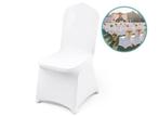 4 Spandex stoelhoezen  - Wit, Huis en Inrichting, Verzenden, Nieuw