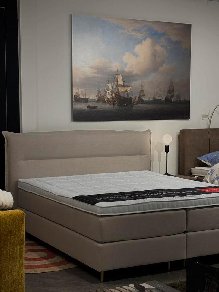 Norma Boxspring - 180x200 - Direct leverbaar vanaf 2395,-, Huis en Inrichting, Slaapkamer | Boxsprings, 180 cm, 200 cm, Crème