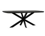 Eettafel Colorado Deens ovaal mangohout 280x110 cm - zwart, Huis en Inrichting, Tafels | Eettafels, Ophalen of Verzenden, Nieuw