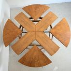Unieke vintage eettafel, rond uit te breiden, Huis en Inrichting, Tafels | Eettafels, 150 tot 200 cm, Ophalen of Verzenden, Zo goed als nieuw