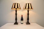 Tafellamp (2) - Set klassieke tafellampen - Hout, Fluweel, Antiek en Kunst