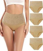 Elegant en Comfortabel Hoge Taille Damesondergoed | 4-Pack, Kleding | Dames, Ondergoed en Lingerie, Verzenden, Beige