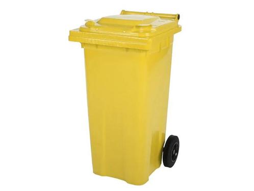 Vuilcontainer 120 liter 2-wiel geel, Zakelijke goederen, Kantoor en Winkelinrichting | Magazijn, Stelling en Opslag, Ophalen of Verzenden