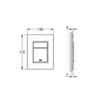 Bedieningsplaat Grohe Skate Cosmopolitan S WC DF 13x17,2cm, Doe-het-zelf en Verbouw, Sanitair, Ophalen of Verzenden, Nieuw