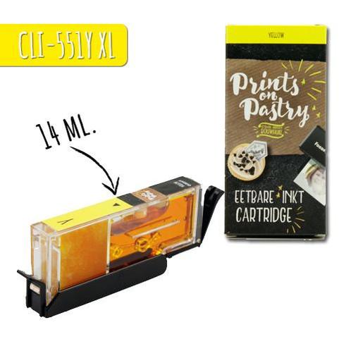 Eetbare Inkt Cartridge Geel XL (CLI-551Y), Hobby en Vrije tijd, Taarten en Cupcakes maken, Nieuw, Verzenden