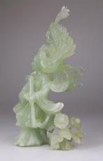 Statue Chine Sculpture Kwanyin Chinese Carving Serpentine, Antiek en Kunst
