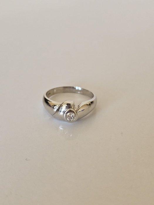 Ring - 18 karaat Witgoud - 0.20ct. tw. Diamant (Natuurlijk), Sieraden, Tassen en Uiterlijk, Ringen