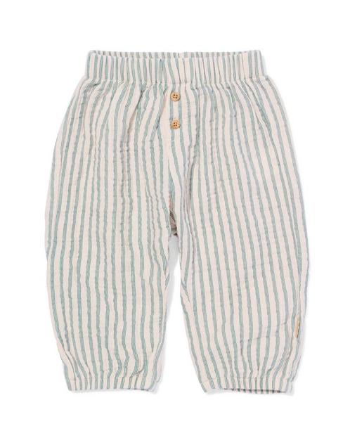 HEMA Newborn broek mousseline strepen groen, Kinderen en Baby's, Babykleding | Overige, Nieuw, Verzenden